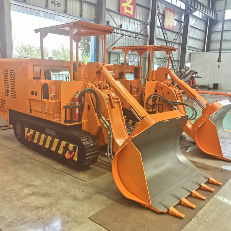 Carregador de rochas com descarga lateral