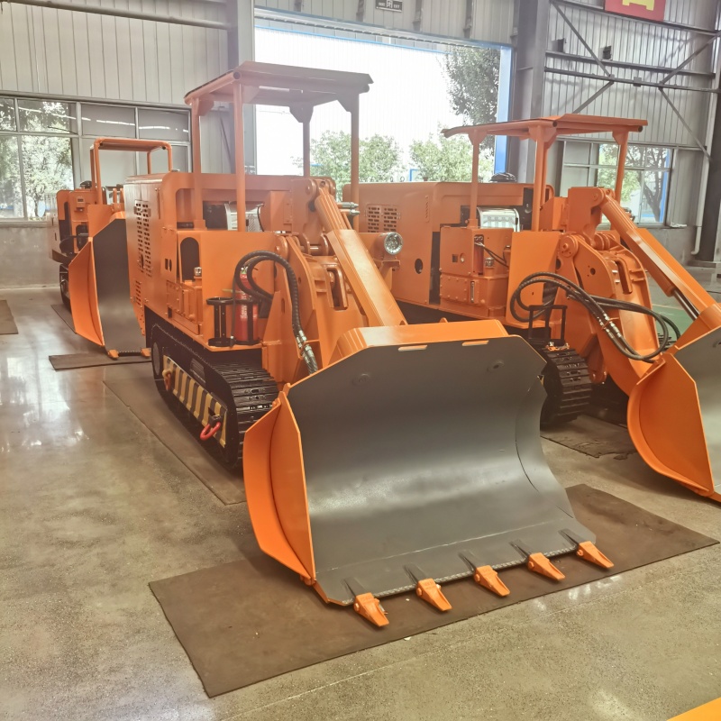 Carregador de rochas com descarga lateral