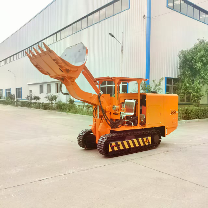 Carregador de rochas com descarga lateral boa