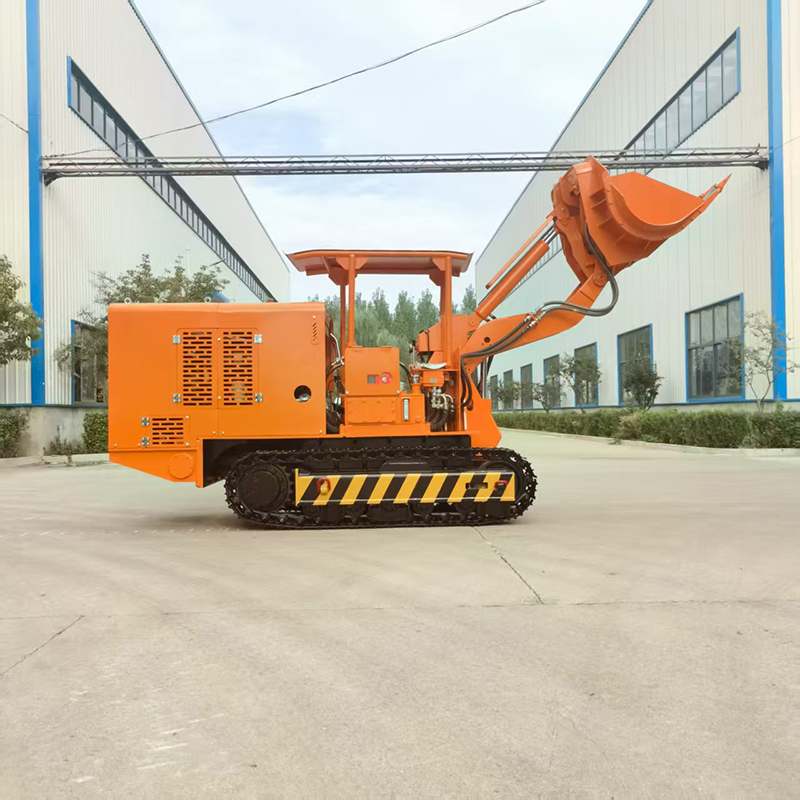 Carregador de rochas com descarga lateral boa