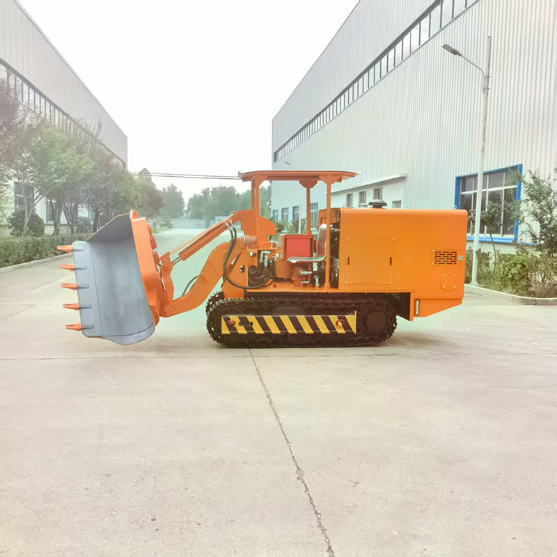 Carregador de rochas com descarga lateral boa