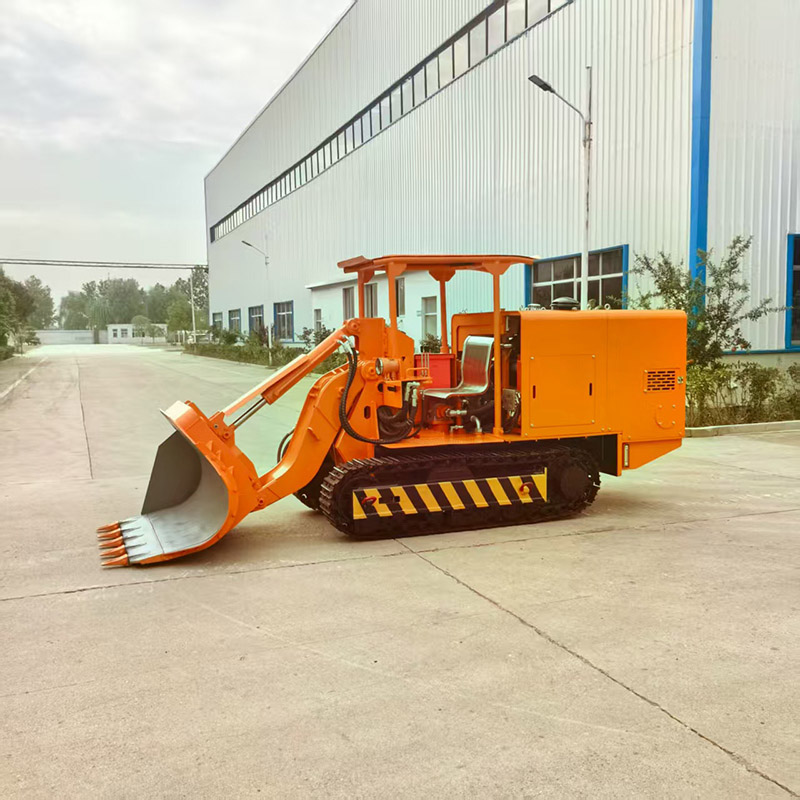 Carregador de rochas para descarga lateral de mina de ouro