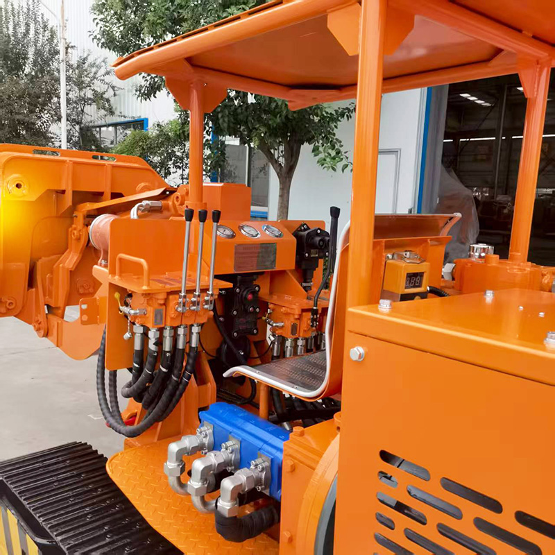 Cargador de rocas de descarga lateral eficiente