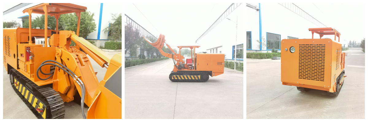 Крупногабаритный погрузчик для боковой разгрузки горных пород. Крупногабаритный погрузчик для боковой разгрузки горных пород.