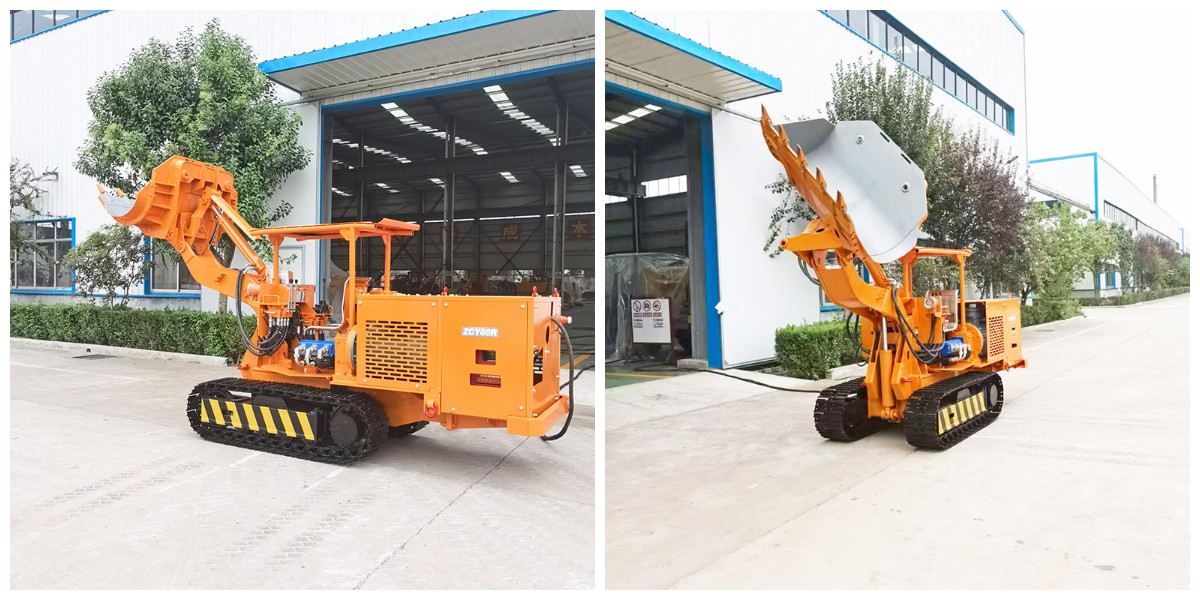 Carregadora de rochas sobre rastos. jpg