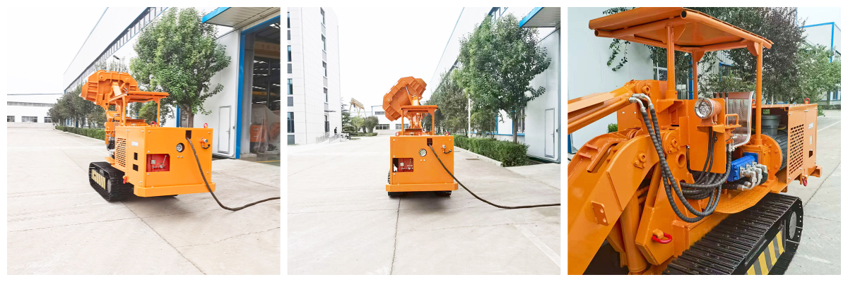 Giá máy xúc đá dỡ hàng bên hông