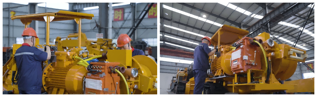 Máy xúc lật đá đổ nghiêng hiệu quả